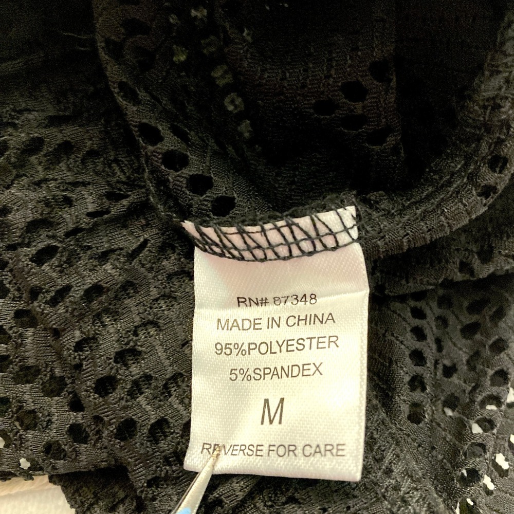 Palm Rio Beach Coverup Shorts Black Lace 4.5" Inseam Womens Medium Chevron NEW‎ - Picture 4 of 8